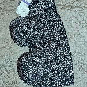 Black & White Strapless Bustier Bra